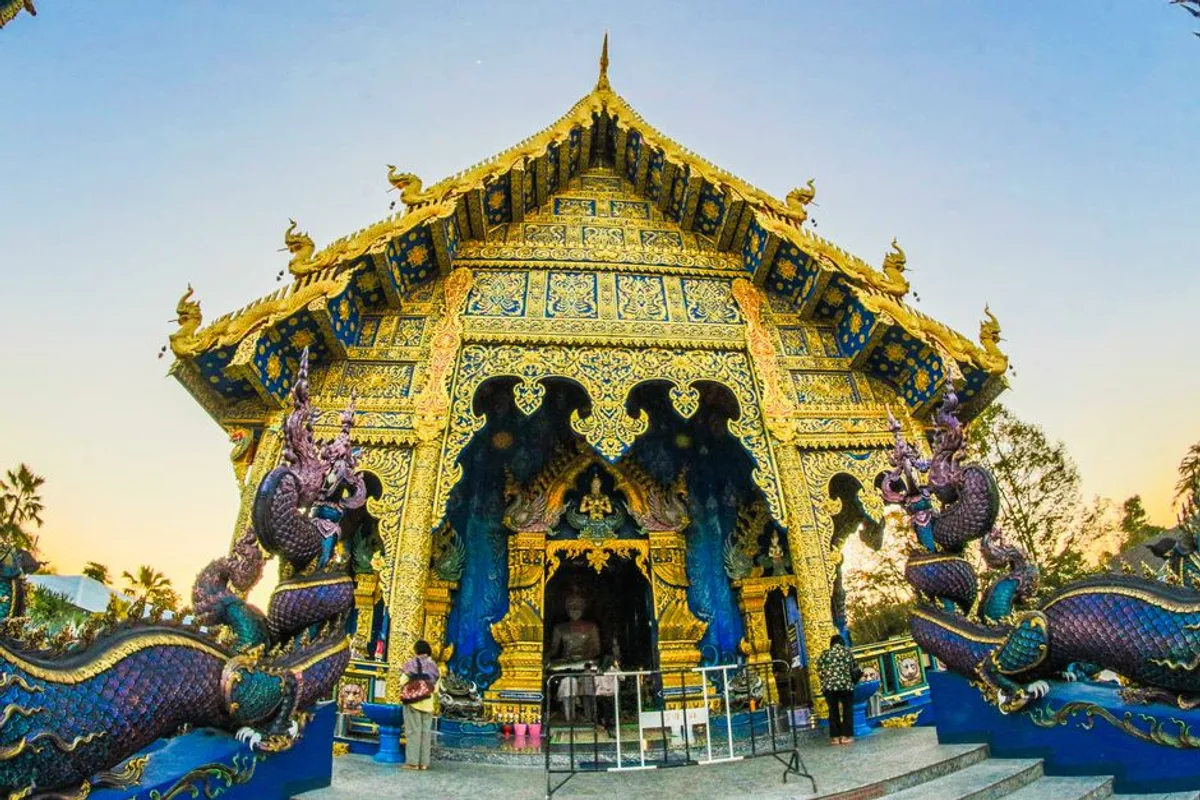 Wat Rong Suea Ten Blue Temple Chiang Rai guide